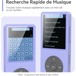 64go lecteur mp3 bleutooth 5.3 agptek classique lecteur musical avec haut-parleur& bonton volume baladeur portable sans perte hi