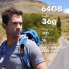 64go lecteur mp3 usb portable avec bleutooth 5.3, clip pour le sport et la course à pied, radio fm, enregistreur vocal, transfer