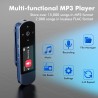 64go lecteur mp3 usb portable avec bleutooth 5.3, clip pour le sport et la course à pied, radio fm, enregistreur vocal, transfer