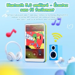132gb mp3 players with bleutooth wifi, lecteur de musique pour enfants, 2000mah mp4 players with 4 pouces touchscreen, android 1