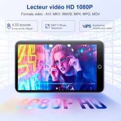 Lecteur mp3 80go avec wifi et bleutooth, lecteur mp4 4.02 pouces touchscreen avec haut-parleurs, mp3 player avec caméra 13mp, le