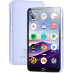 Lecteur mp3 96 go avec bleutooth et wifi, écran tactile 4,02 pouces, lecteur mp3 mp4, portable android avec spotify, audible, am