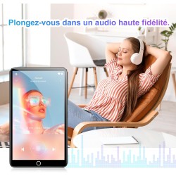 Lecteur mp3 avec bleutooth et wifi, joliker 80go lecteur de musique mp3 et mp4, lecteur à écran tactile 4.02 pouces, lecteur spo