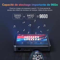 96go lecteur mp3 et mp4 bleutooth avec wifi, lecteur mp3 android avec spotify, audible, deezer, play store, 4,02" écran tactile 