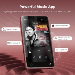 Innioasis 80go lecteur mp3 avec bleutooth et wifi, lecteur de musique mp3 et mp4 ave spotify,spotify kids, tidal, deezer, lecteu