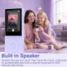 Lecteur mp3 64 go, mp3 bleutooth 5.3 avec haut-parleurs, lecteur musique, enregistreur vocal, radio fm, chaîne hi-fi, écouteurs,