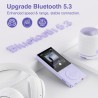 Lecteur mp3 64 go, mp3 bleutooth 5.3 avec haut-parleurs, lecteur musique, enregistreur vocal, radio fm, chaîne hi-fi, écouteurs,
