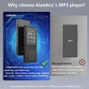 Lecteur mp3 64 go, mp3 bleutooth 5.3 avec haut-parleurs, lecteur musique, enregistreur vocal, radio fm, chaîne hi-fi, écouteurs,