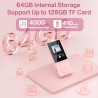 Lecteur mp3 64 go, mp3 bleutooth 5.3 avec haut-parleurs, lecteur musique, enregistreur vocal, radio fm, chaîne hi-fi, écouteurs,