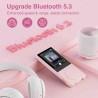Lecteur mp3 64 go, mp3 bleutooth 5.3 avec haut-parleurs, lecteur musique, enregistreur vocal, radio fm, chaîne hi-fi, écouteurs,