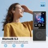 Lecteur mp3 64 go, mp3 bleutooth 5.3 avec haut-parleurs, lecteur musique, enregistreur vocal, radio fm, chaîne hi-fi, écouteurs,