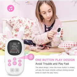 Lecteur mp3 de 32 go pour enfants, avec bleutooth, lecteurs mp3 et mp4 avec haut-parleur, radio fm, enregistrements, alarme, chr