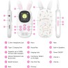 Lecteur mp3 de 32 go pour enfants, avec bleutooth, lecteurs mp3 et mp4 avec haut-parleur, radio fm, enregistrements, alarme, chr