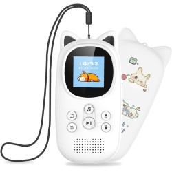 Lecteur mp3 bleutooth 5.0, oilsky 32go mp3 enfant avec batterie 750mah, qualité sonore hifi lecteur de musique avec haut-parleur