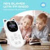 Lecteur mp3 bleutooth 5.0, oilsky 32go mp3 enfant avec batterie 750mah, qualité sonore hifi lecteur de musique avec haut-parleur