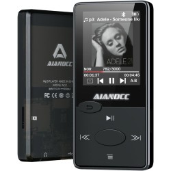 Lecteur mp3 bleutooth son hifi, mini baladeur mp3 avec radio fm, baladeur bleutooth, écouteurs inclus, possibilité d'insérer une