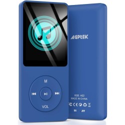 AGPTEK Mp3 Classique 16Go Ultra-Longue Autonomie jusqu'à 70 Heures de Lecture Musique avec Ecran de 1.8 Pouces, Petit Lecteur MP