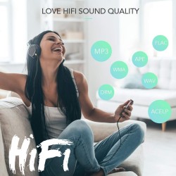 AGPTEK Lecteur MP3 16Go-Longue Autonomie jusqu'à 70 Heures de Lecteur de Musique avec Écran de 1.8 Pouces, Radio FM, Enregistrem
