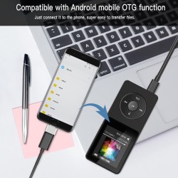 AGPTEK Lecteur MP3 16Go-Longue Autonomie jusqu'à 70 Heures de Lecteur de Musique avec Écran de 1.8 Pouces, Radio FM, Enregistrem
