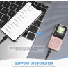 AGPTEK Mp3 Classique 16Go Ultra-Longue Autonomie jusqu'à 70 Heures de Lecture Musique avec Ecran de 1.8 Pouces, Petit Lecteur MP