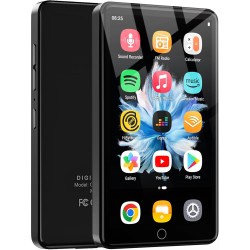 Lecteur mp3 144gb avec wifi et bleutooth, écran tactile 4.02" ips hd, lecteur mp4 avec haut-parleurs, lecteur de musique android
