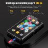 Lecteur mp3 144gb avec wifi et bleutooth, écran tactile 4.02" ips hd, lecteur mp4 avec haut-parleurs, lecteur de musique android