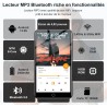 Lecteurs mp3 144 go avec bleutooth wifi, lecteurs mp4 2000 mah avec écran tactile 4 pouces et haut-parleur, lecteurs mp3 android