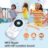 32go lecteur mp3 enfant bleutooth 5.3,lecteur de livre audio,haut-parleur, corde de suspension,panda de dessin animé portable et