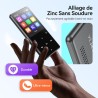 Agptek 128go mp3 bleutooth 5.4 avec haut-parleur, 2.4" grand écran lecteur mp3 sport en métal son hifi sans perte lecteur de mus