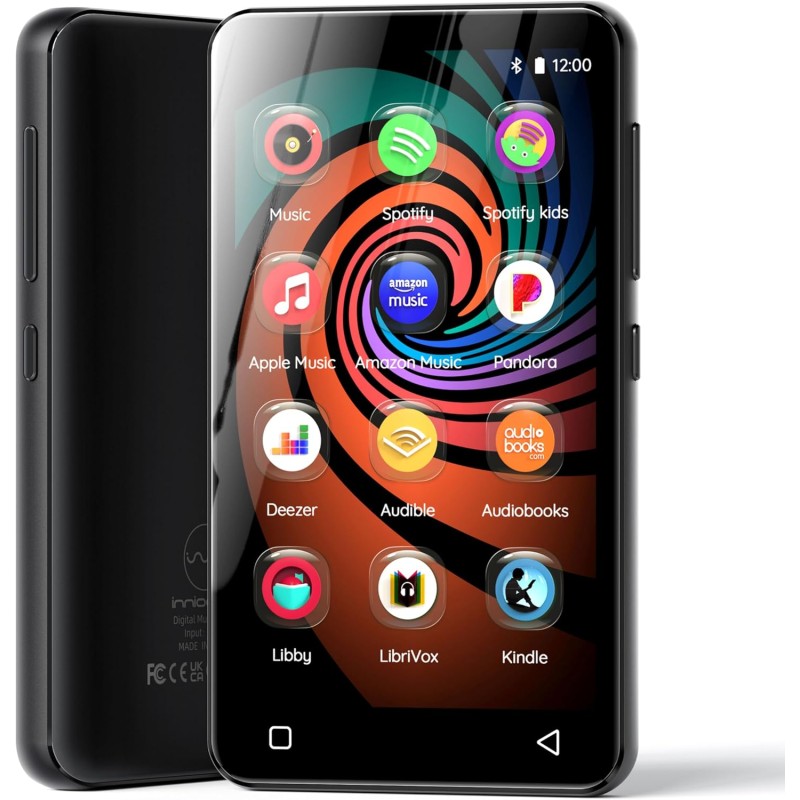Innioasis lecteur mp3 160 go avec bleutooth et wifi, lecteur de musique android avec spotify, amazon music,lecteur mp3 à écran t
