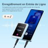 Lecteur mp3 bleutooth 5.3, mechen 2.4" tactile baladeur 64go numérique lecteur musique hifi audio usb sport avec radio fm haut-p