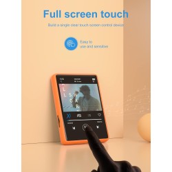 Lecteur mp3 bleutooth 5.3, mechen 2.4" tactile baladeur 32go numérique lecteur musique hifi audio usb sport avec radio fm haut-p