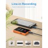 Lecteur mp3 bleutooth 5.3, mechen 2.4" tactile baladeur 32go numérique lecteur musique hifi audio usb sport avec radio fm haut-p