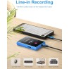 Lecteur mp3 bleutooth 5.3, mechen 2.4" tactile baladeur 32go numérique lecteur musique hifi audio usb sport avec radio fm haut-p