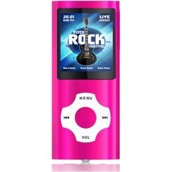 32Go Portable Lecteur Musical MP3, sans Perte HiFi, Radio FM, Enregistreur Vocal, Vidéo, E-Book, Sport pour Courir, 18 Heures de