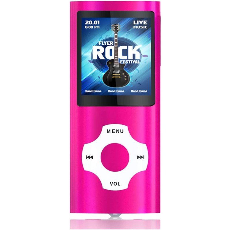 32Go Portable Lecteur Musical MP3, sans Perte HiFi, Radio FM, Enregistreur Vocal, Vidéo, E-Book, Sport pour Courir, 18 Heures de