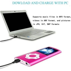 32Go Portable Lecteur Musical MP3, sans Perte HiFi, Radio FM, Enregistreur Vocal, Vidéo, E-Book, Sport pour Courir, 18 Heures de