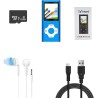 32Go Lecteur MP3, Portable Lecteur Musical sans Perte HiFi, Radio FM, Enregistreur Vocal, Lecteur Vidéo, E-Book, Lecteur MP3 Spo