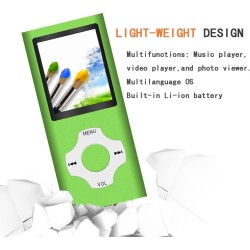32Go Lecteur MP3, Portable Lecteur Musical sans Perte HiFi, Radio FM, Enregistreur Vocal, Vidéo, E-Book, Lecteur MP3 Sport pour 