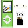32Go Lecteur MP3, Portable Lecteur Musical sans Perte HiFi, Radio FM, Enregistreur Vocal, Vidéo, E-Book, Lecteur MP3 Sport pour 