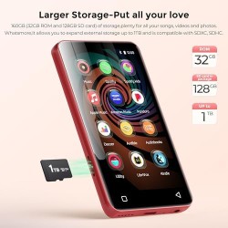 Innioasis lecteur mp3 160 go avec bleutooth et wifi, lecteur de musique android avec spotify, amazon music, lecteur mp3 à écran 