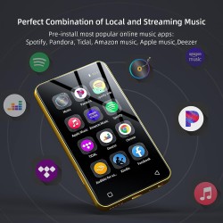Innioasis lecteur mp3 avec bleutooth et wi-fi, écran tactile complet de 10.2 cm, lecteur mp4 mp3 avec spotify, son hifi portable