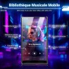 Mechen lecteur mp3 spotify 256 go avec bleutooth wifi, android 13 et streaming wi-fi, écran ips 5" 1080p, audible deezer amazon 