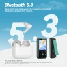 Agptek 64go lecteur mp3 bleutooth 5.3 avec clip, 1,8 pouces lecteur musique sport hifi avec reconnexion bleutooth automatique, r