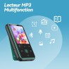Agptek 64go lecteur mp3 bleutooth 5.3 avec clip, 1,8 pouces lecteur musique sport hifi avec reconnexion bleutooth automatique, r
