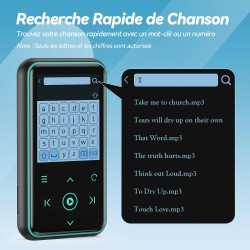 Agptek 64go lecteur mp3 bleutooth 5.3 avec clip, 1,8 pouces lecteur musique sport hifi avec reconnexion bleutooth automatique, r