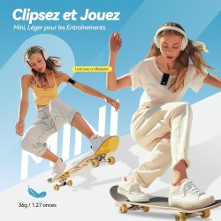 Agptek 64go lecteur mp3 bleutooth 5.3 avec clip, 1,8 pouces lecteur musique sport hifi avec reconnexion bleutooth, bouton volume