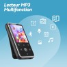 Agptek 64go lecteur mp3 bleutooth 5.3 avec clip, 1,8 pouces lecteur musique sport hifi avec reconnexion bleutooth, bouton volume