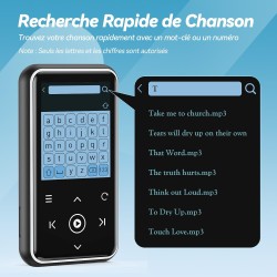 Agptek 64go lecteur mp3 bleutooth 5.3 avec clip, 1,8 pouces lecteur musique sport hifi avec reconnexion bleutooth, bouton volume