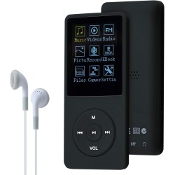 8 Go/16 Go Lecteur de Musique MP3 Portable, Prend en Charge jusqu'à 64 Go de Carte mémoire SD, Son sans Perte, Lecteur MP3 HiFi,